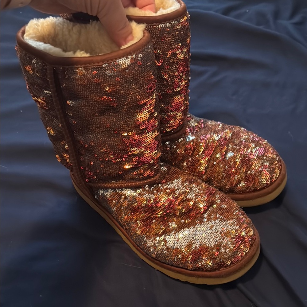 UGG Brown Sequin Boots